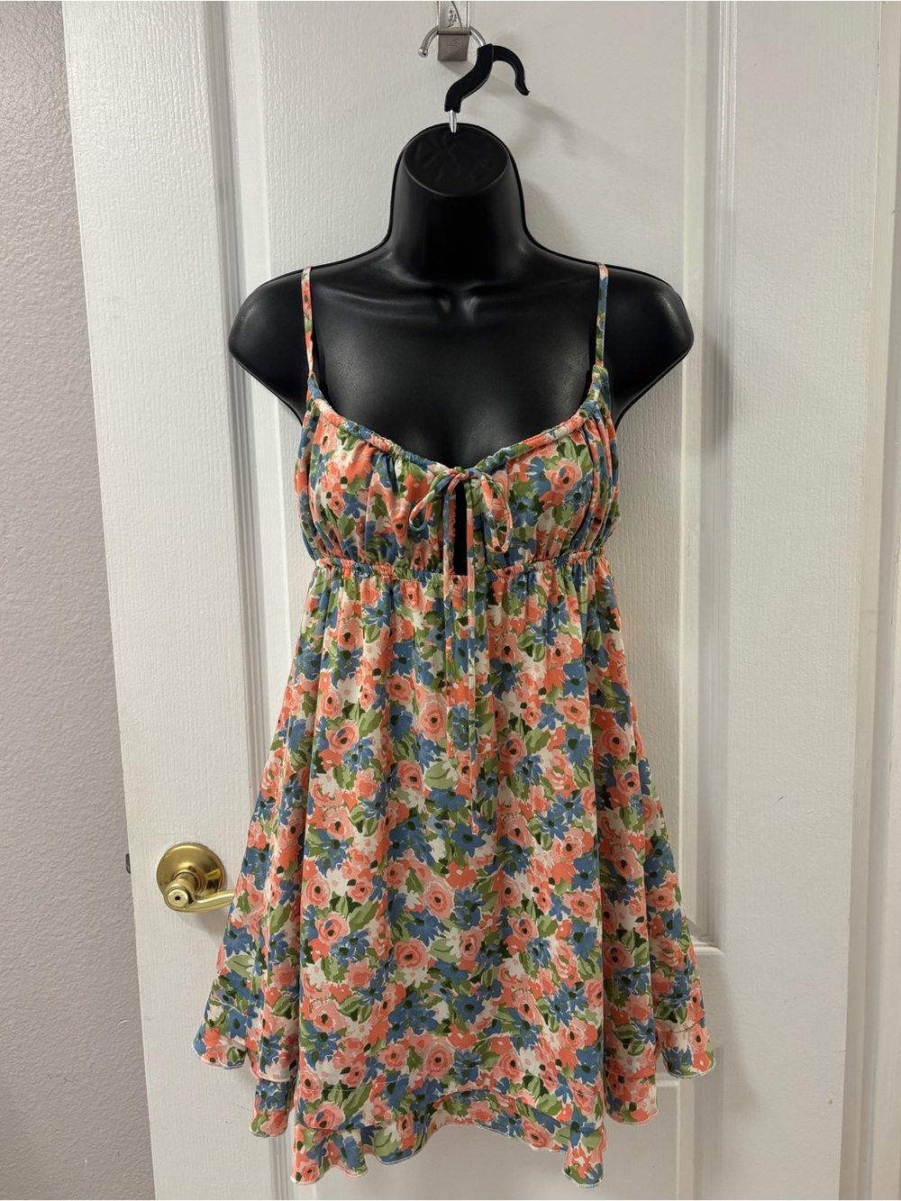 Princess Polly Empress of Love Ruffle Tie-Front Floral Mini Dress Picnic Core 6